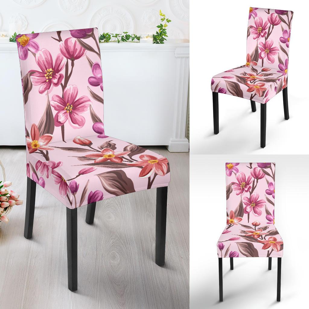 Summer Floral Pattern Print Design SF09 Dining Chair Slipcover-JORJUNE.COM