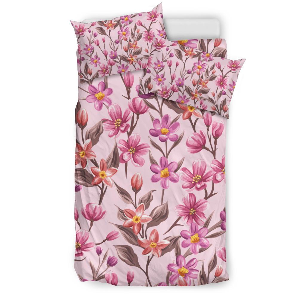 Summer Floral Pattern Print Design SF09 Duvet Cover Bedding Set-JORJUNE.COM