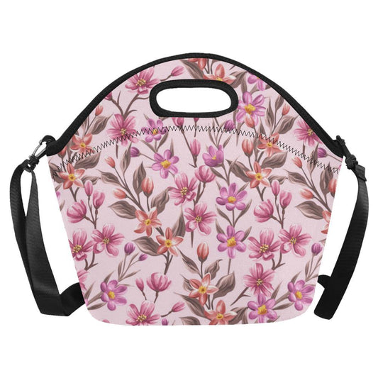 Summer Floral Pattern Print Design SF09 Neoprene Lunch Bag-JorJune