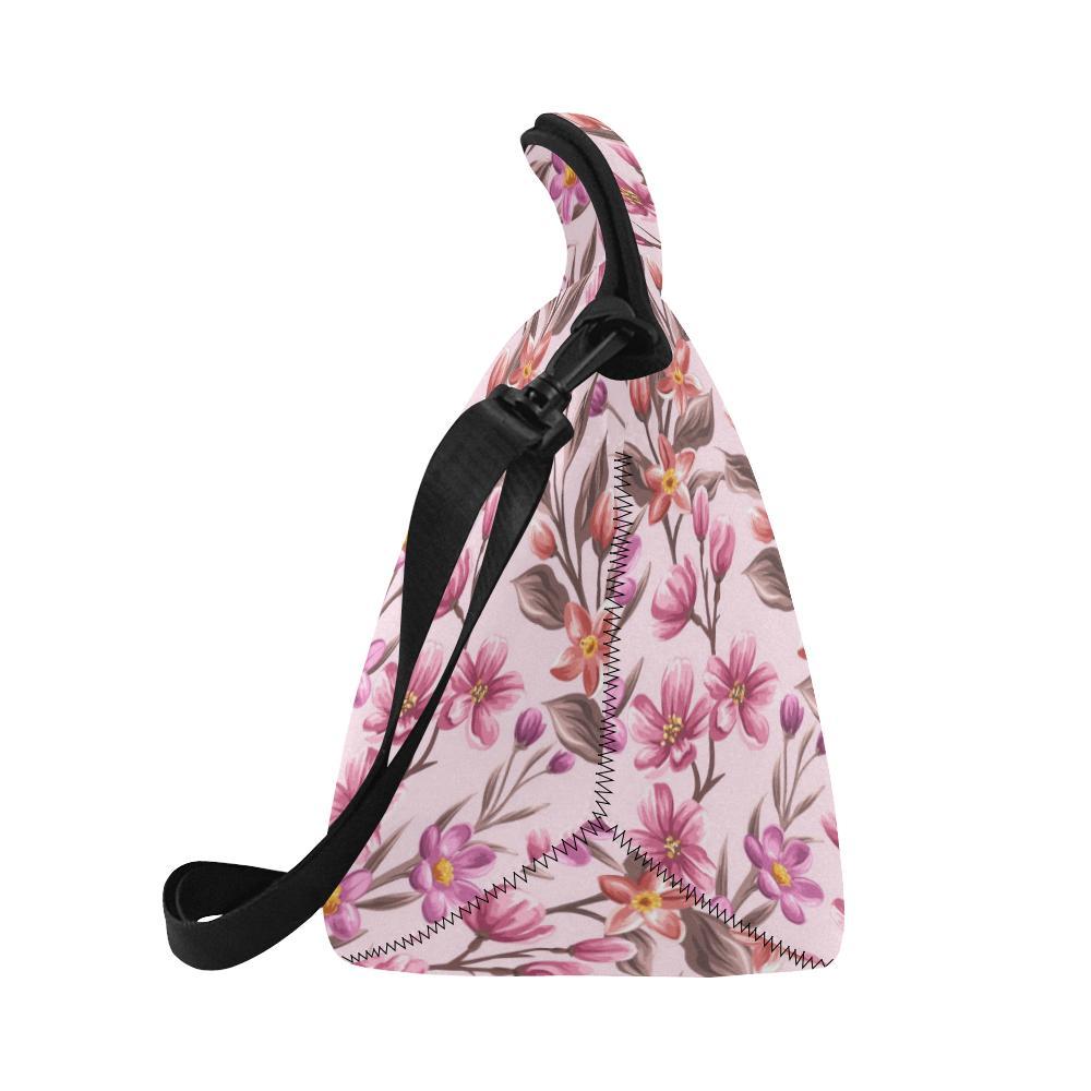 Summer Floral Pattern Print Design SF09 Neoprene Lunch Bag-JorJune
