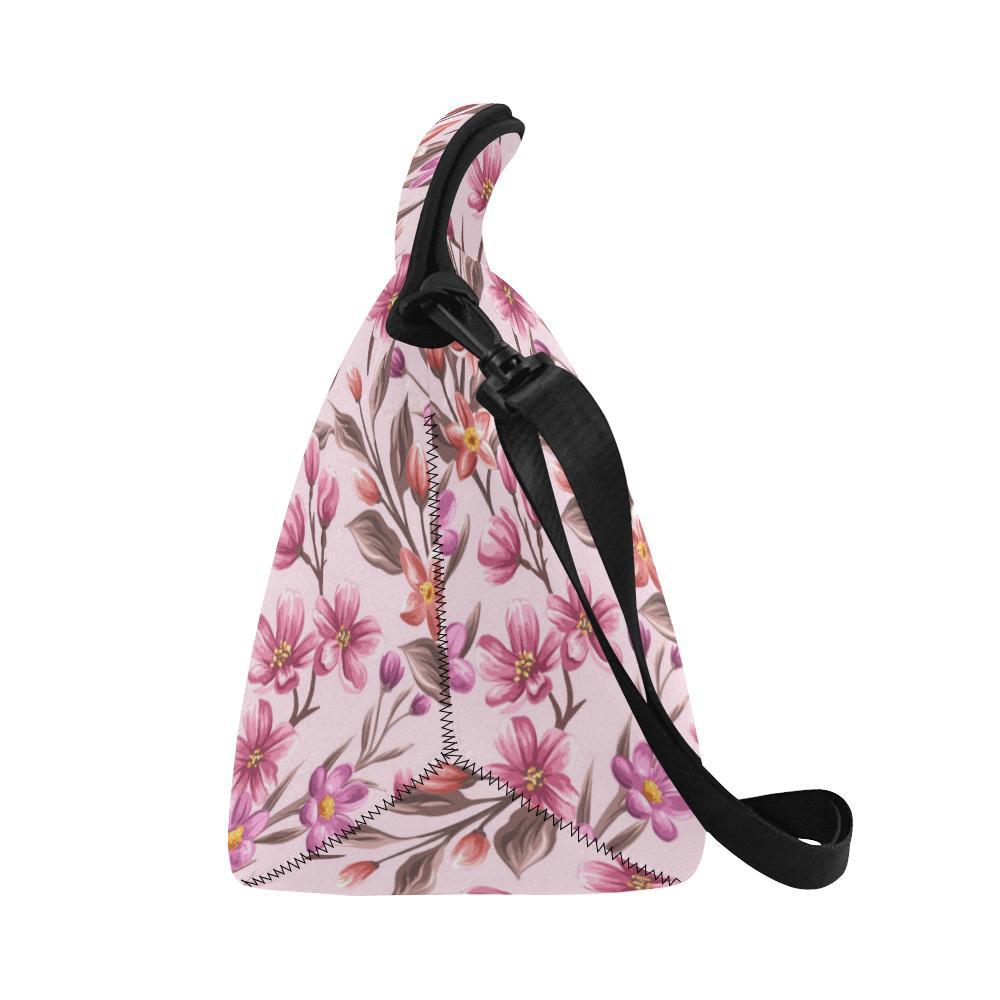 Summer Floral Pattern Print Design SF09 Neoprene Lunch Bag-JorJune