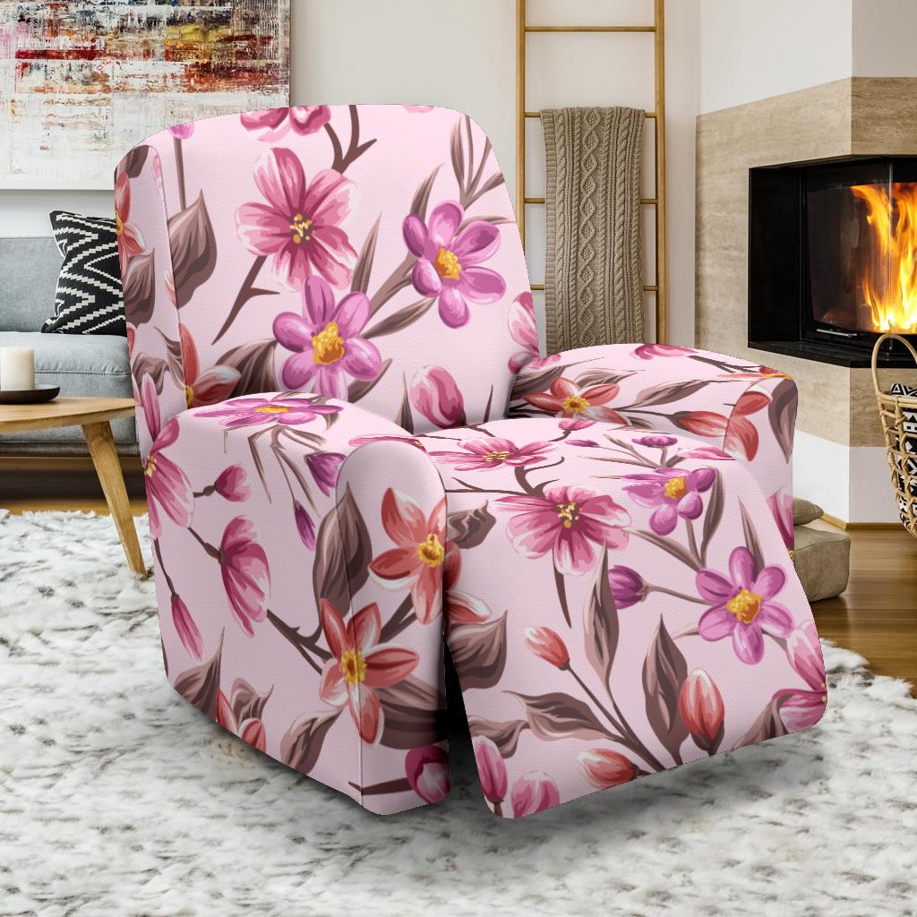 Summer Floral Pattern Print Design SF09 Recliner Slipcover-JORJUNE.COM