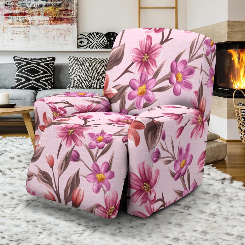 Summer Floral Pattern Print Design SF09 Recliner Slipcover-JORJUNE.COM