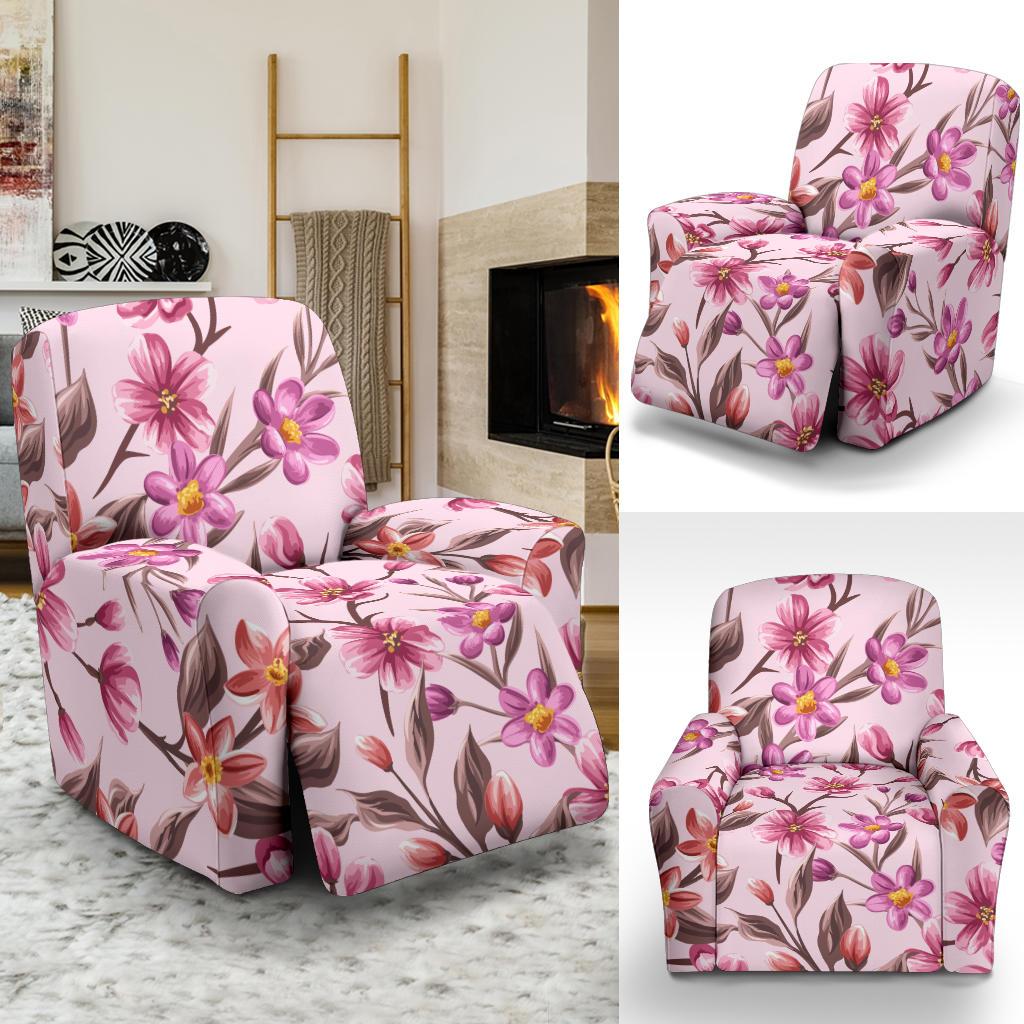 Summer Floral Pattern Print Design SF09 Recliner Slipcover-JORJUNE.COM