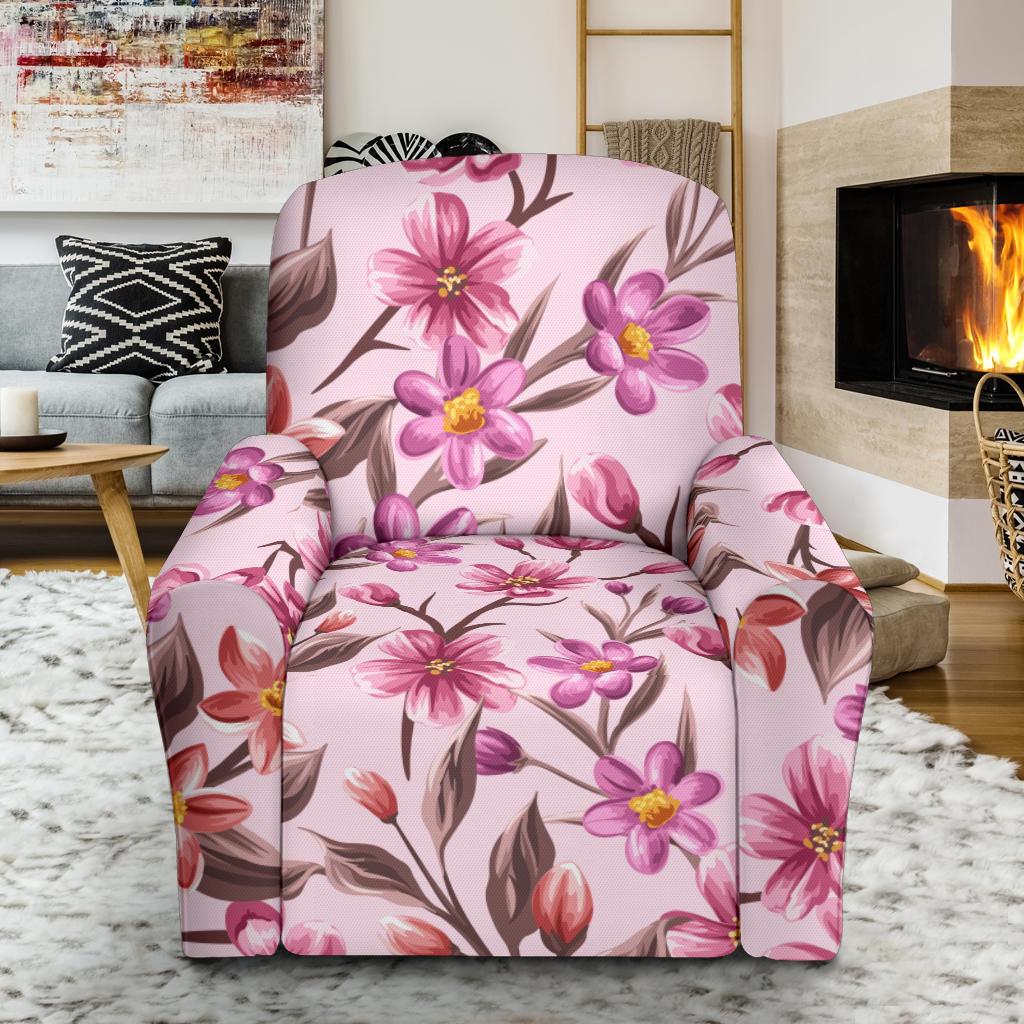 Summer Floral Pattern Print Design SF09 Recliner Slipcover-JORJUNE.COM