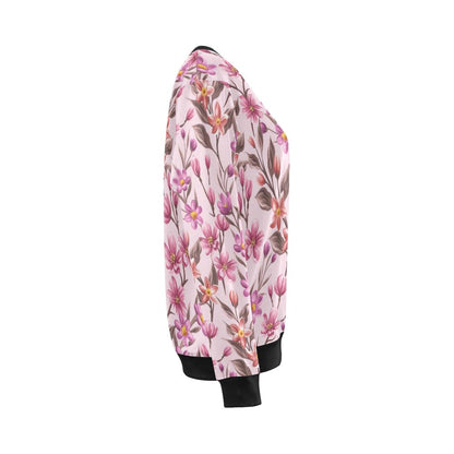 Summer Floral Pattern Print Design SF09 Women Long Sleeve Sweatshirt-JorJune