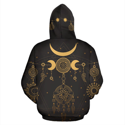 Sun Moon Boho Style All Over Print Hoodie