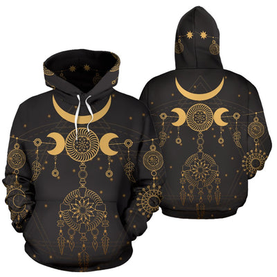 Sun Moon Boho Style All Over Print Hoodie