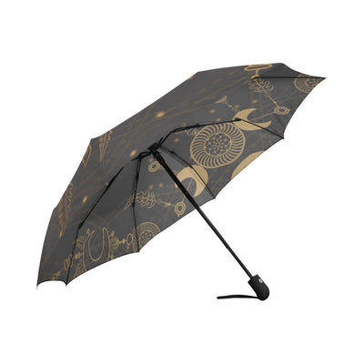 Sun Moon Boho Style Automatic Foldable Umbrella