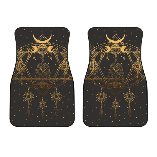Sun Moon Boho Style Car Floor Mats