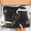 Sun Moon Boho Style Faux Fur Leather Boots
