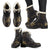 Sun Moon Boho Style Faux Fur Leather Boots