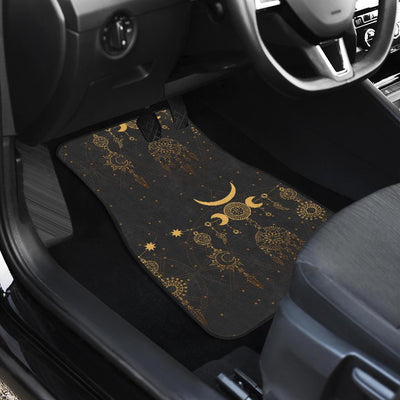 Sun Moon Boho Style Front and Back Car Floor Mats