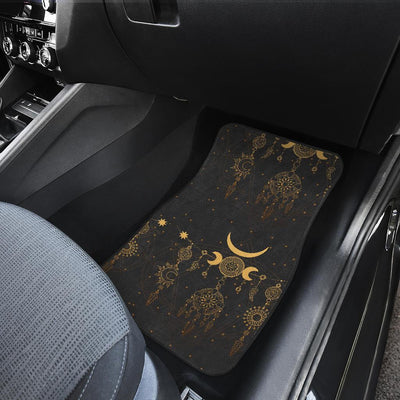 Sun Moon Boho Style Front and Back Car Floor Mats