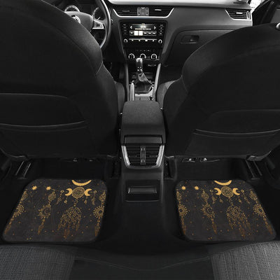 Sun Moon Boho Style Front and Back Car Floor Mats