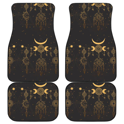 Sun Moon Boho Style Front and Back Car Floor Mats