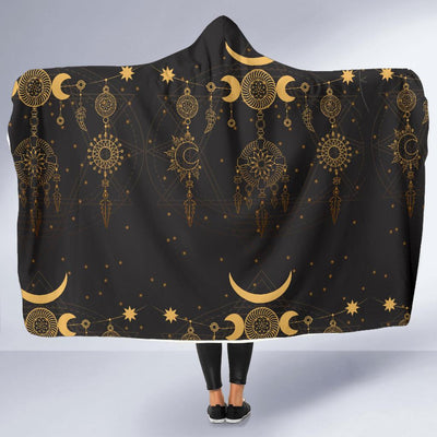 Sun Moon Boho Style Hooded Blanket-JORJUNE.COM