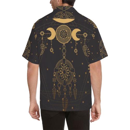 Sun Moon Boho Style Men Hawaiian Shirt