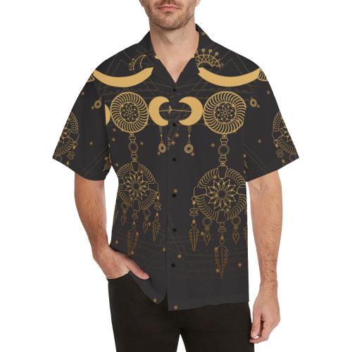 Sun Moon Boho Style Men Hawaiian Shirt