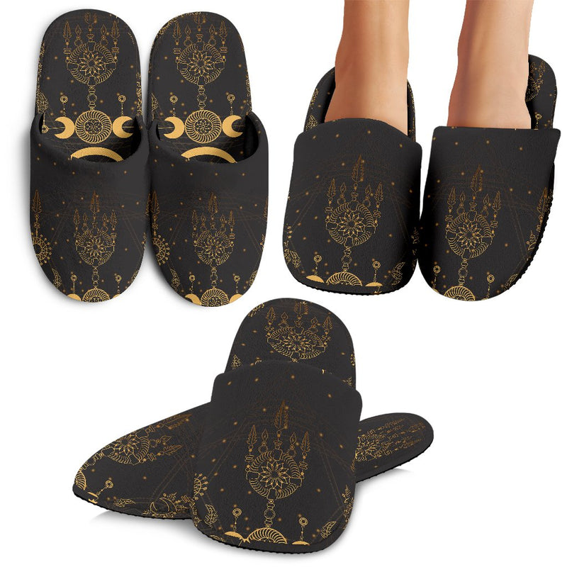 Sun Moon Boho Style Slippers