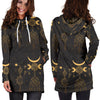 Sun Moon Boho Style Women Hoodie Dress