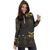 Sun Moon Boho Style Women Hoodie Dress