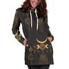 Sun Moon Boho Style Women Hoodie Dress