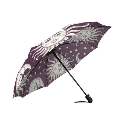 Sun Moon Face Automatic Foldable Umbrella