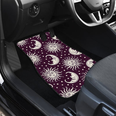 Sun Moon Face Car Floor Mats