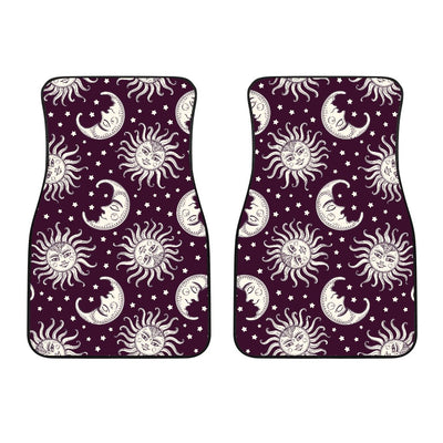 Sun Moon Face Car Floor Mats