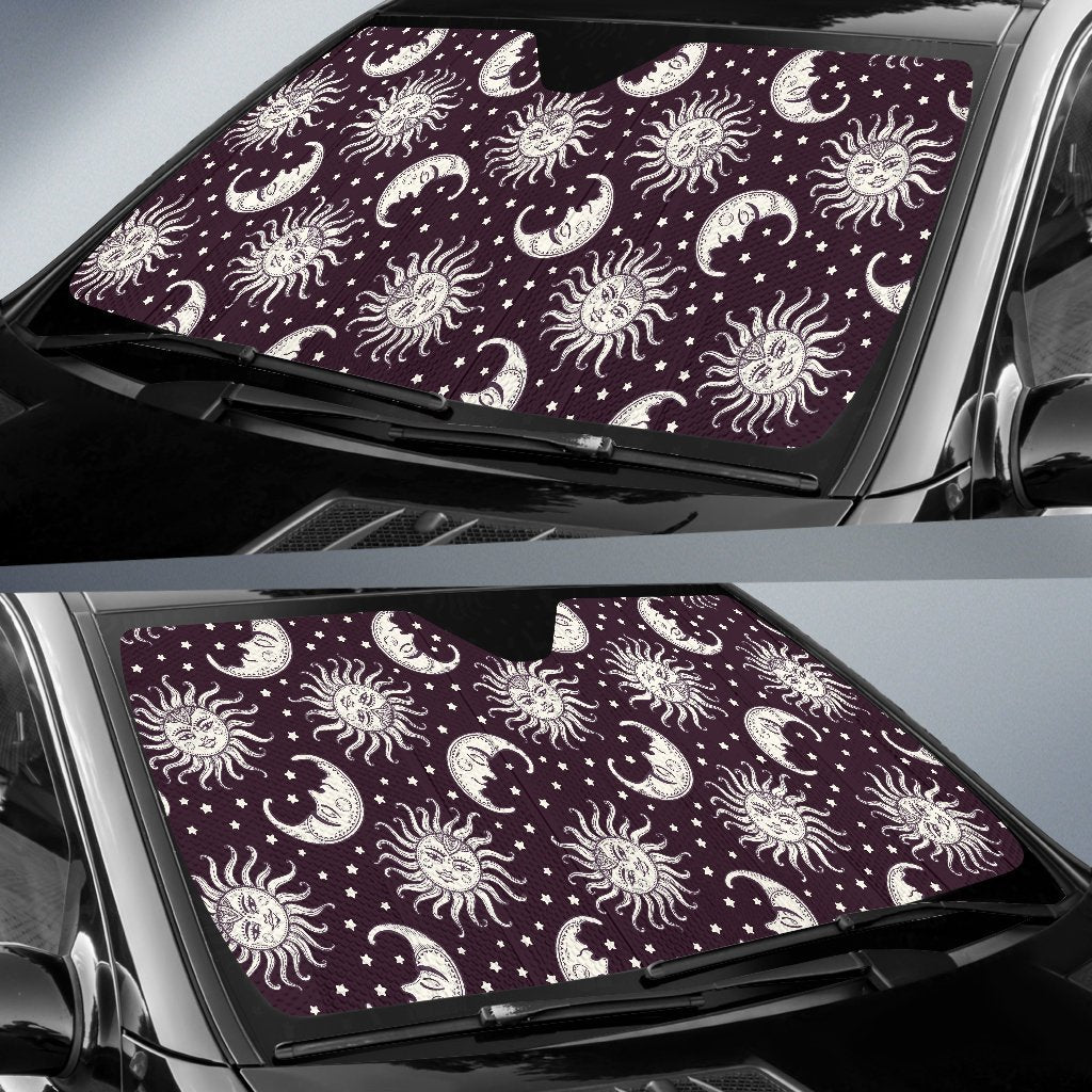 Sun Moon Face Car Sun Shade-JorJune