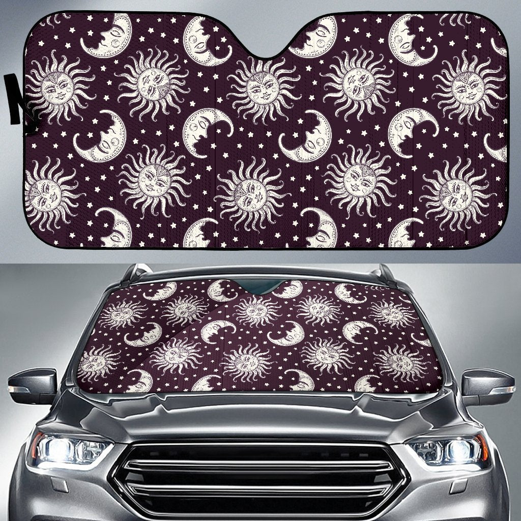 Sun Moon Face Car Sun Shade-JorJune