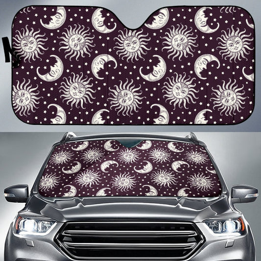 Sun Moon Face Car Sun Shade-JorJune