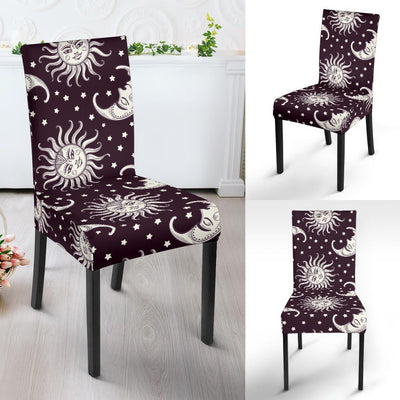 Sun Moon Face Dining Chair Slipcover-JORJUNE.COM