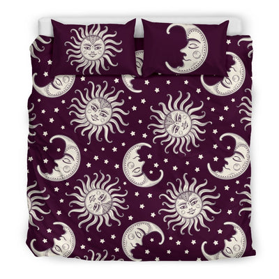 Sun Moon Face Duvet Cover Bedding Set