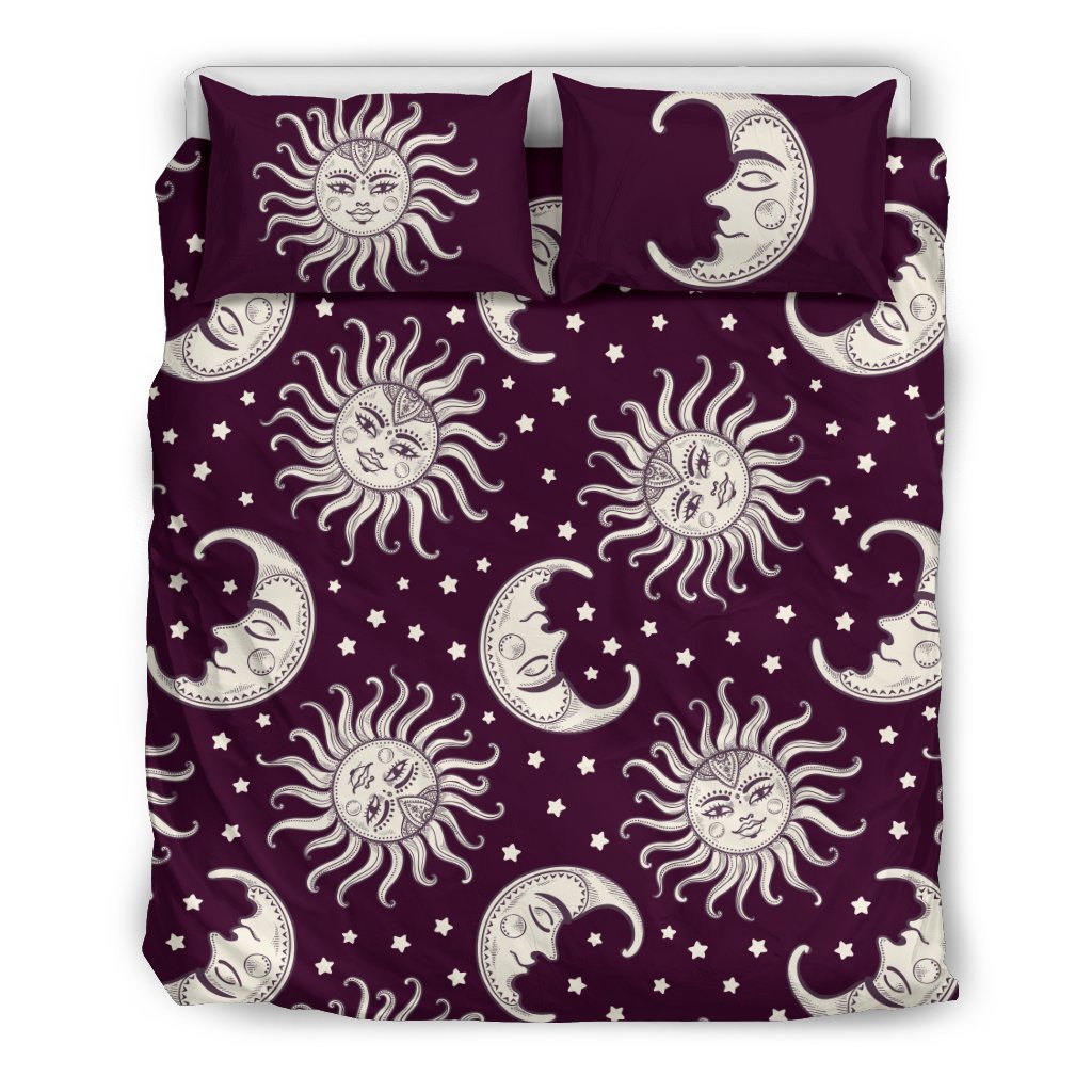 Sun Moon Face Duvet Cover Bedding Set