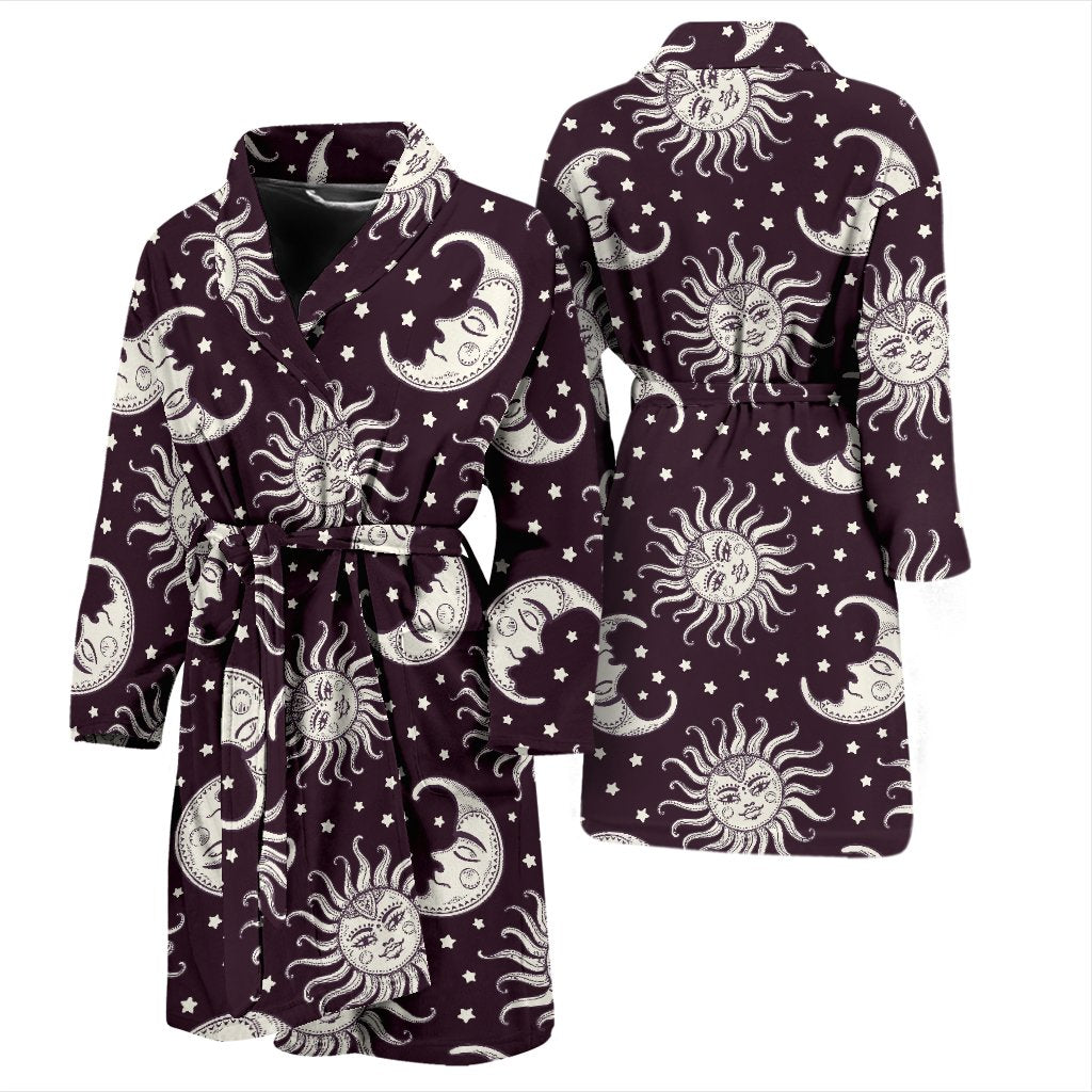 Sun Moon Face Men Bath Robe