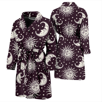 Sun Moon Face Men Bath Robe