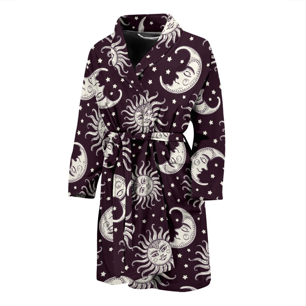 Sun Moon Face Men Bath Robe