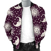 Sun Moon Face Men Casual Bomber Jacket