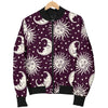 Sun Moon Face Men Casual Bomber Jacket