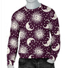 Sun Moon Face Men Crewneck Sweatshirt