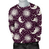 Sun Moon Face Men Crewneck Sweatshirt