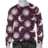 Sun Moon Face Men Crewneck Sweatshirt