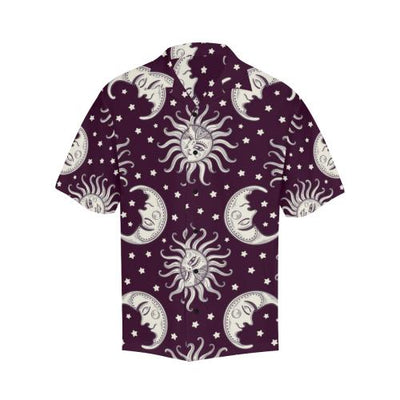 Sun Moon Face Men Hawaiian Shirt