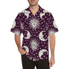 Sun Moon Face Men Hawaiian Shirt