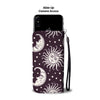 Sun Moon Face Wallet Phone Case