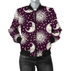 Sun Moon Face Women Casual Bomber Jacket