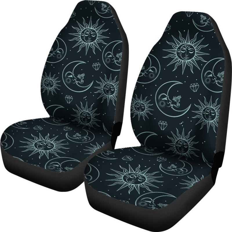 Sun Moon Magic Design Themed Print Universal Fit Car Seat Covers-JorJune