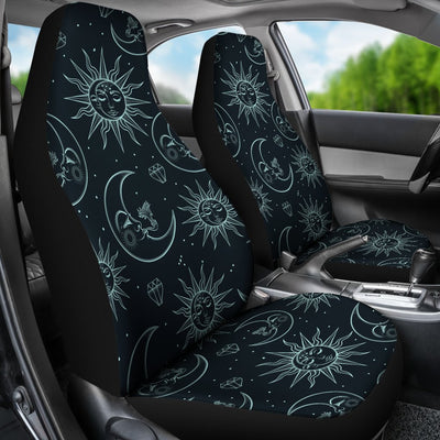 Sun Moon Magic Design Themed Print Universal Fit Car Seat Covers-JorJune